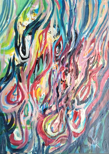 Resonanz der Farben by Manuela Riedmann, Painting for Sale on Select