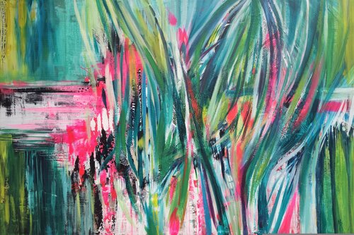Echo im Resonanzfeld by Manuela Riedmann, Painting for Sale on Select