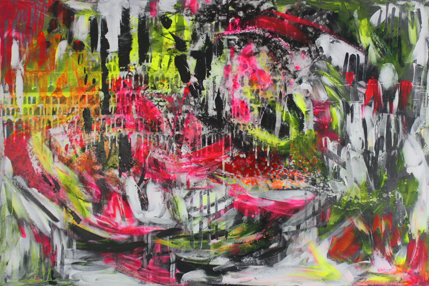 Neonrausch Manuela Riedmann Original painting for sale