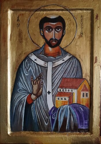 St. Ágoston by Eva Lászlóné Wágner, Painting for Sale on Select