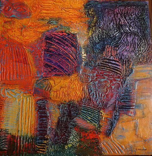 Tactile movement by Eva Lászlóné Wágner, Painting for Sale on Select