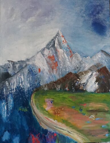 There is no gate on the right path. by Eva Lászlóné Wágner, Painting for Sale on Select