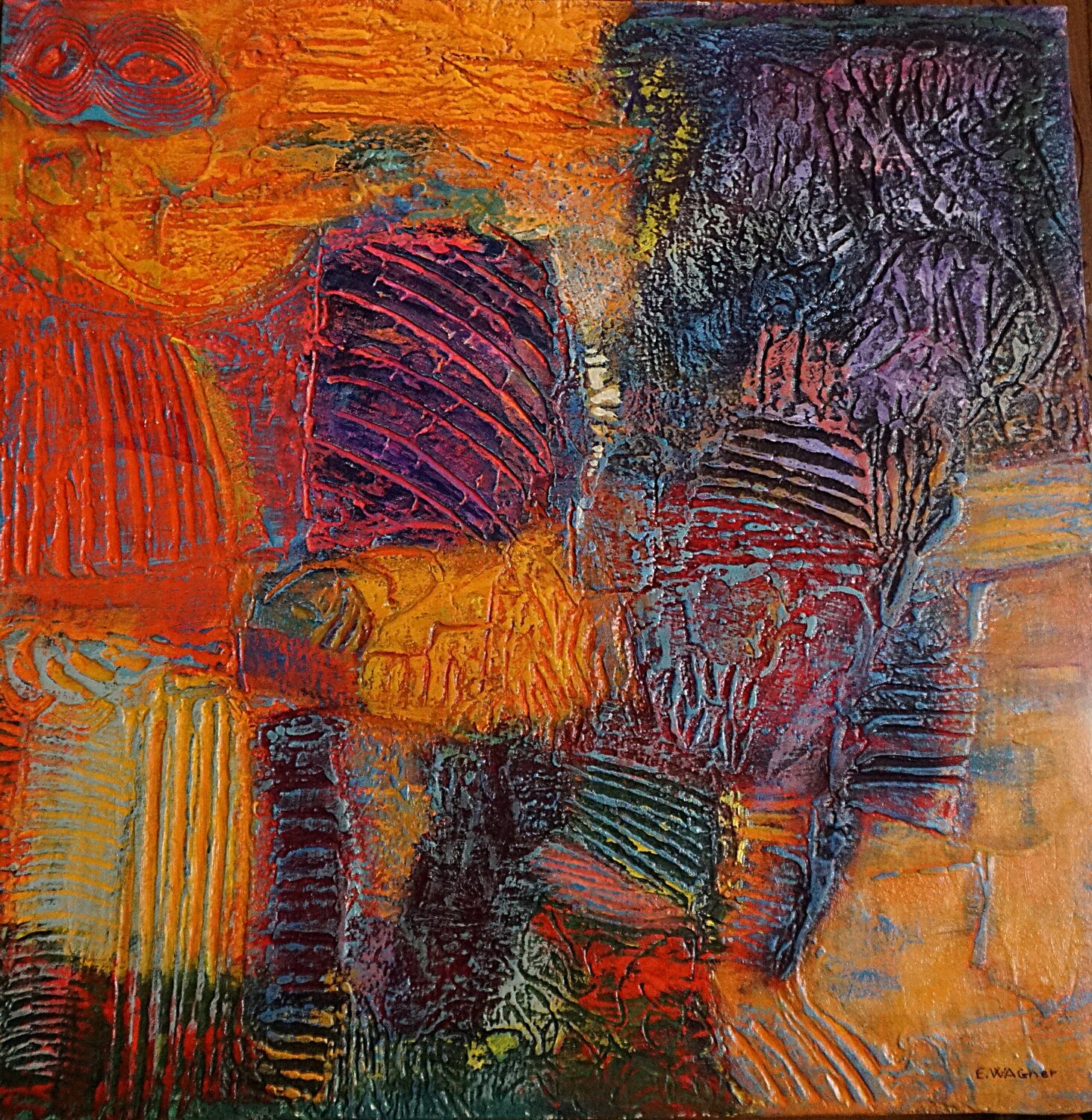 Tactile movement Eva Lászlóné Wágner Original painting for sale