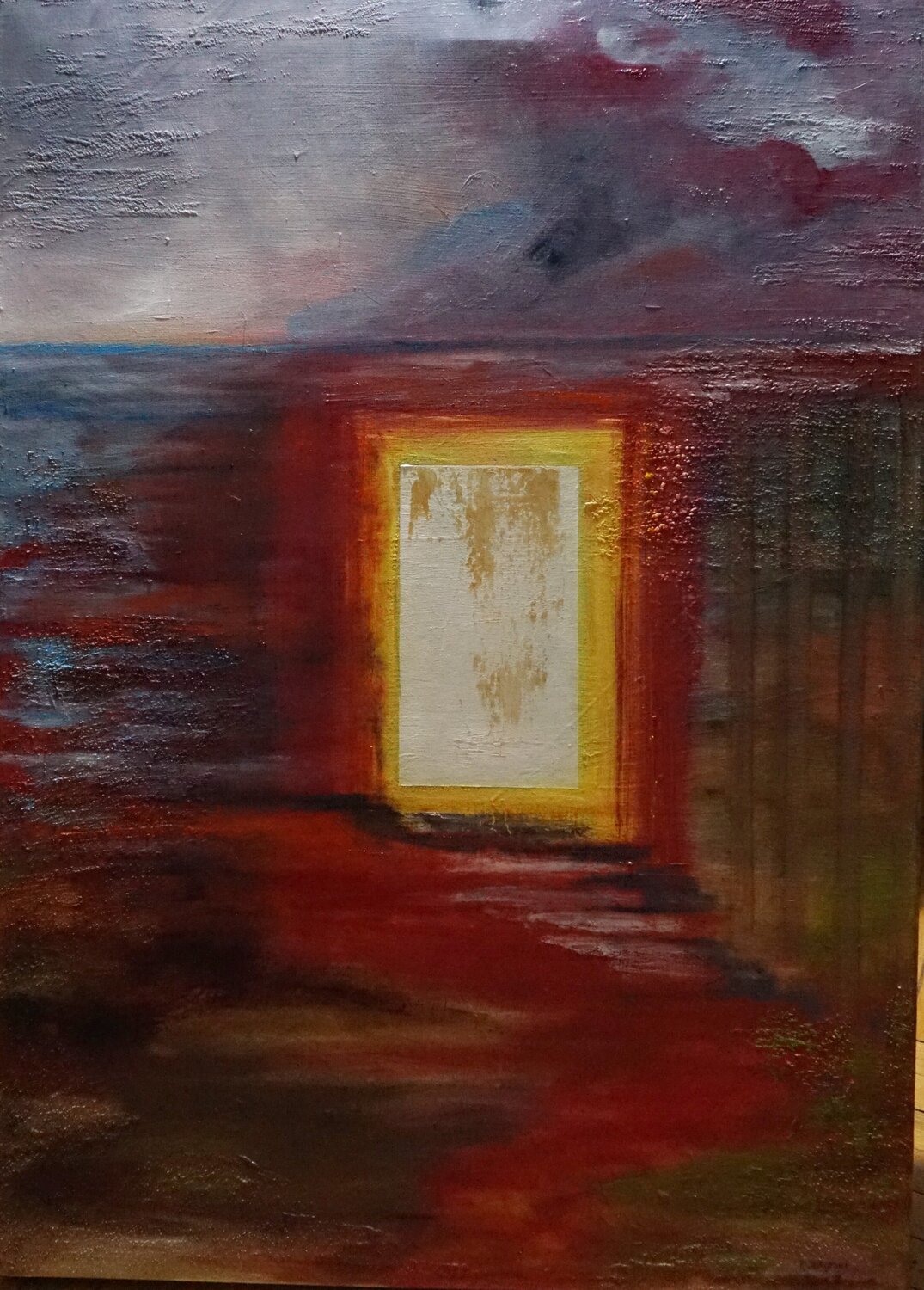 A door to the world and beyond... Eva Lászlóné Wágner Original painting for sale