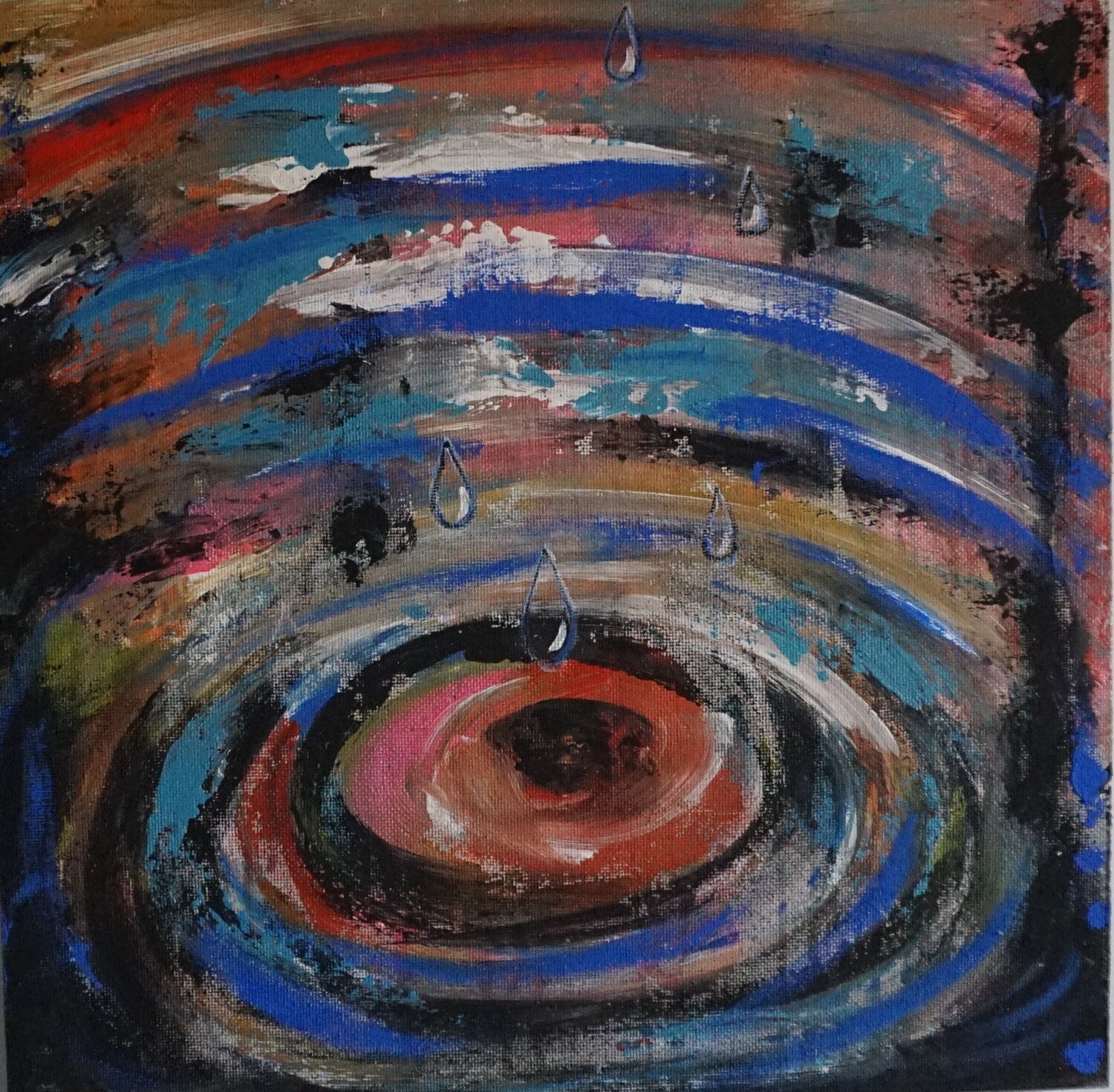 Summer shower Eva Lászlóné Wágner Original painting for sale