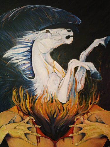 THE ESCAPE by Sarrés, Painting for Sale on Select