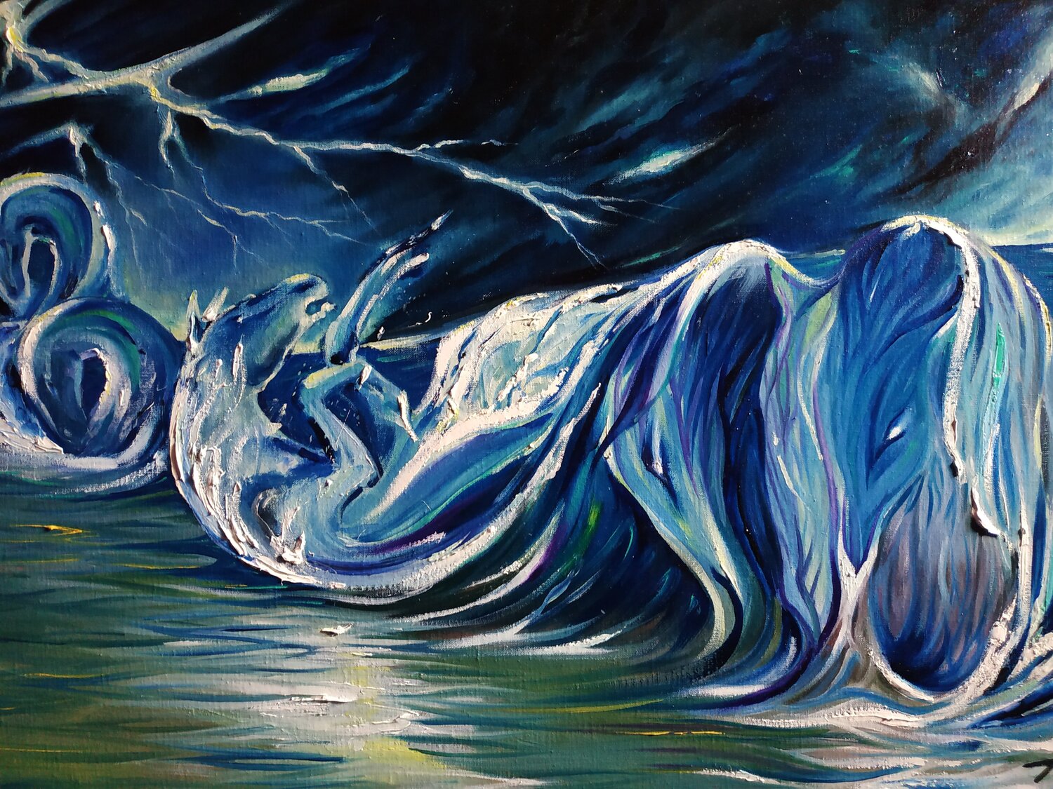 SURGE Sarrés Original painting for sale