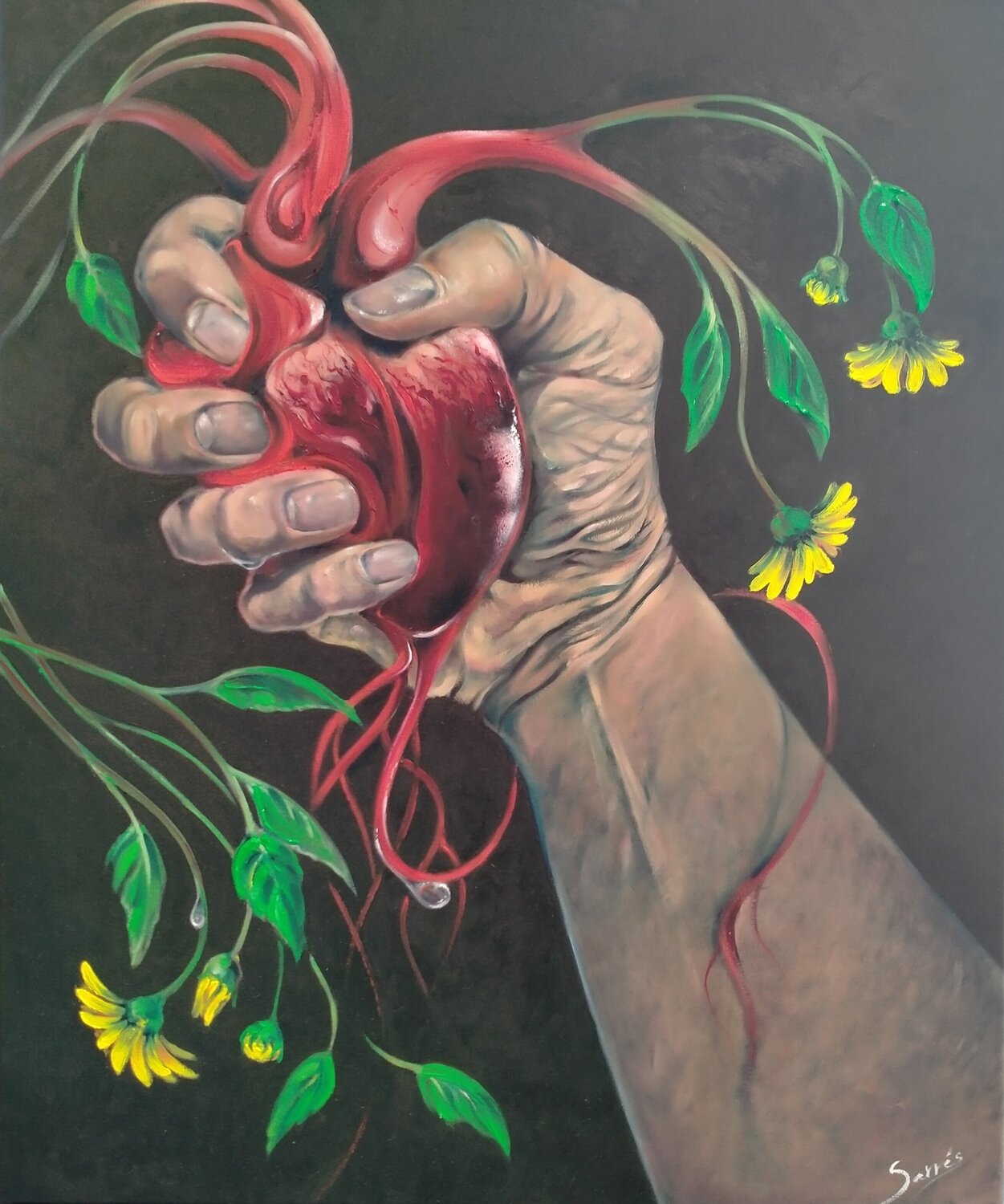 MY ROOTS Sarrés Original painting for sale
