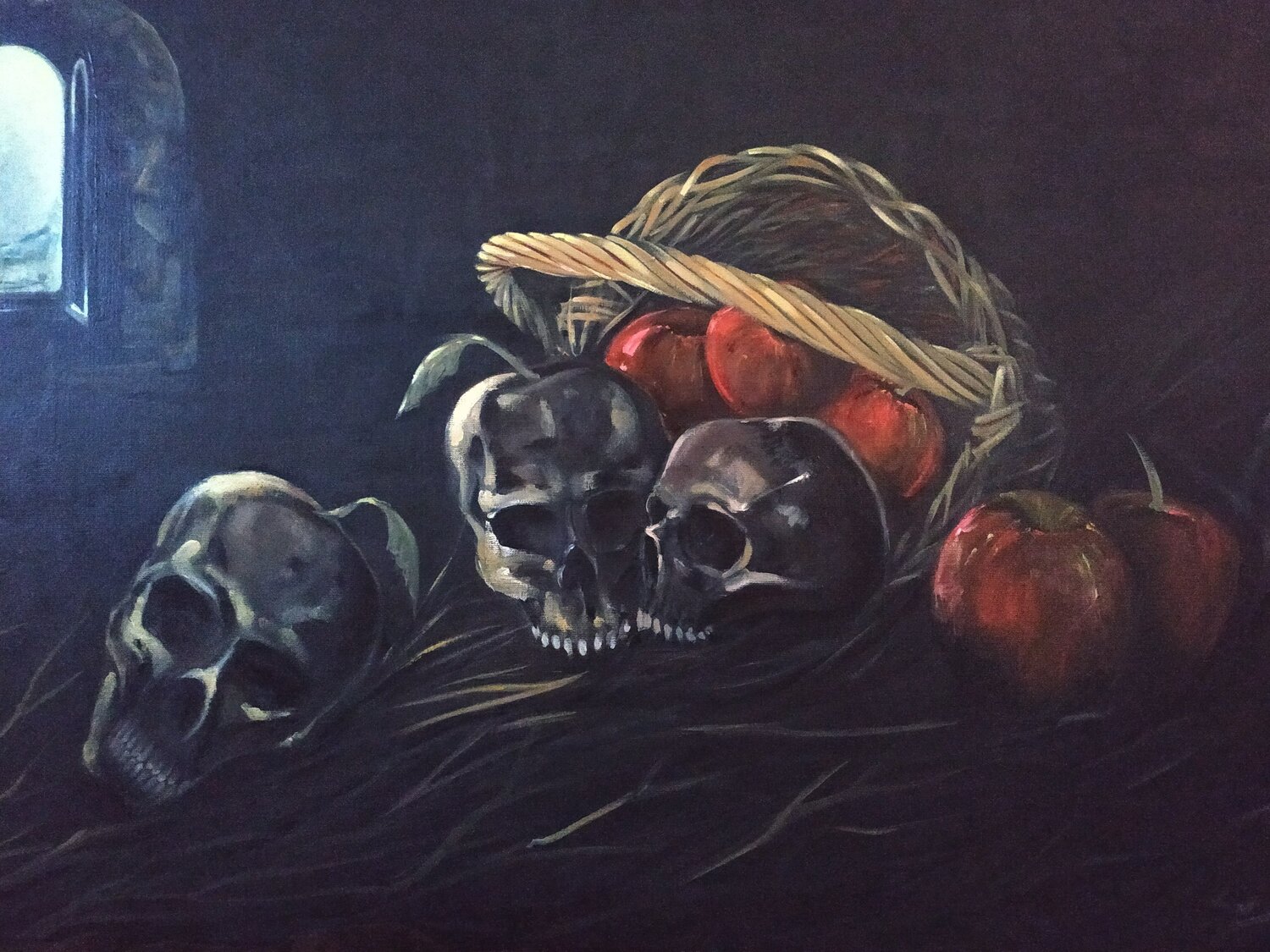 BONE APPLES Sarrés Original painting for sale