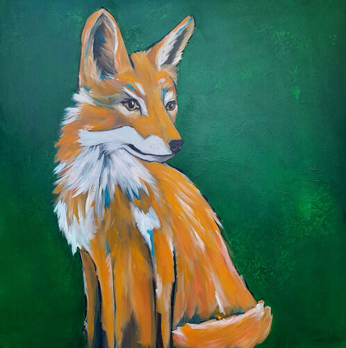 Look - Fuchs by Barbara Dräger, Painting for Sale on Select