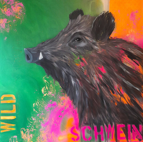 Wildschwein by Barbara Dräger, Painting for Sale on Select