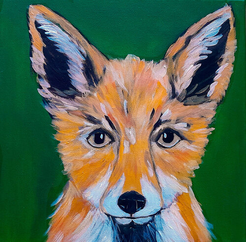Fuchs - Little Friend by Barbara Dräger, Painting for Sale on Select
