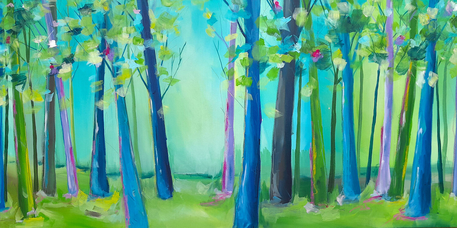 Forest views Barbara Dräger Original painting for sale