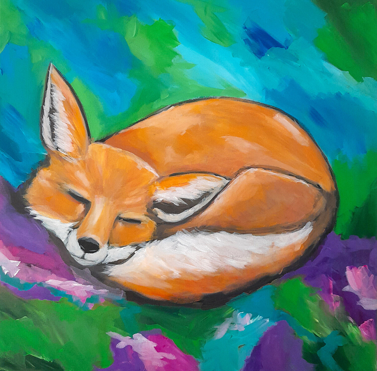 Fuchs - In meinen Träumen Barbara Dräger Original painting for sale