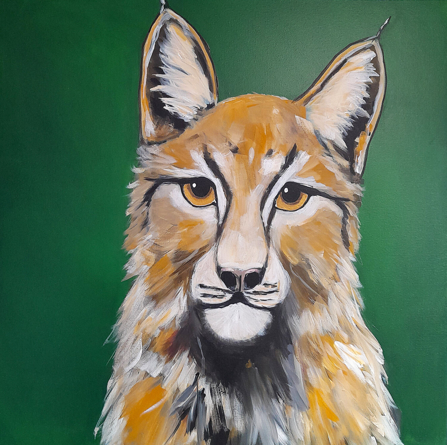 Luchs Barbara Dräger Original painting for sale