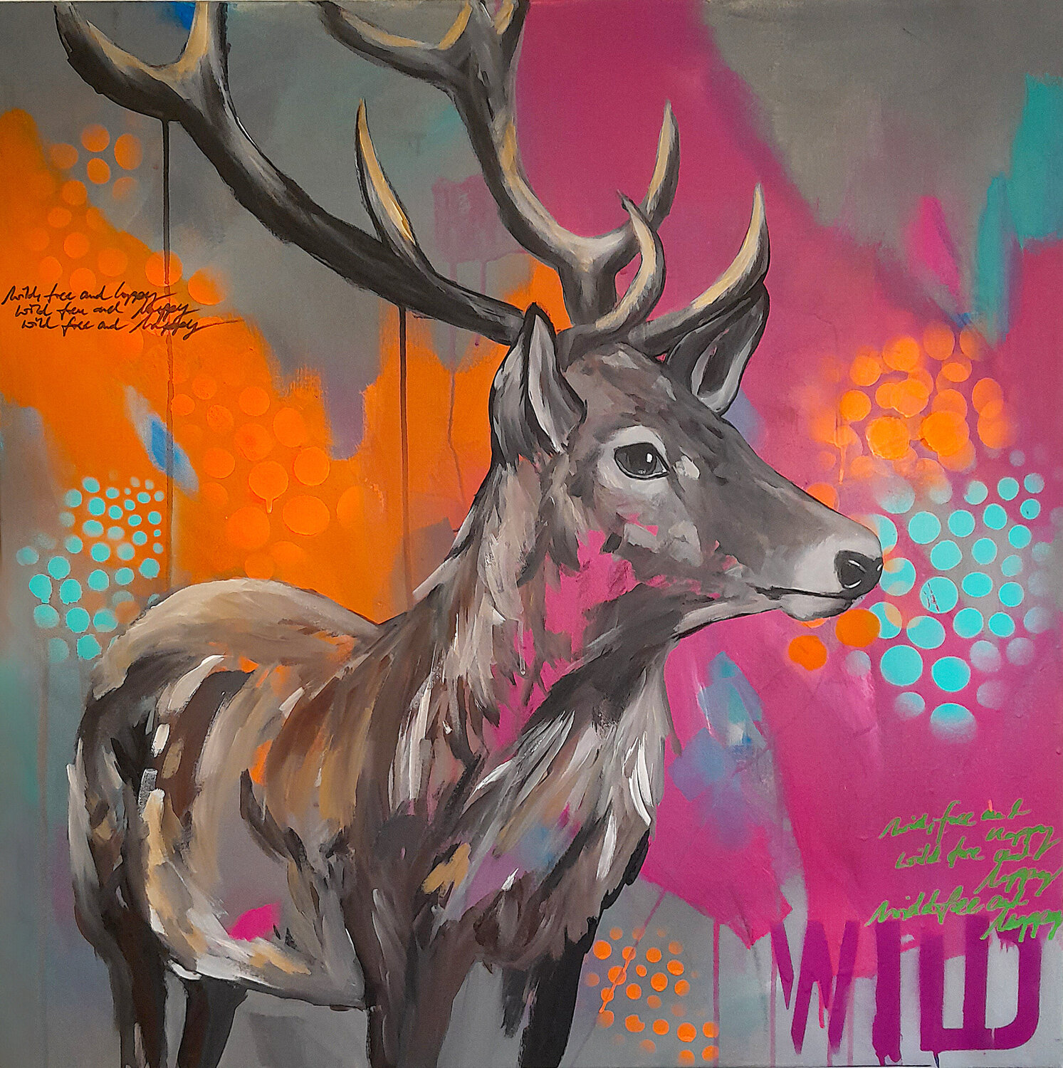 Wildking Barbara Dräger Original painting for sale
