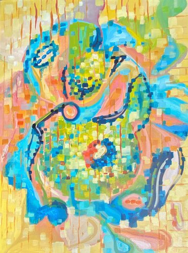 The Sounds of a new Beginning by Györgyi Borjádi, Painting for Sale on Select