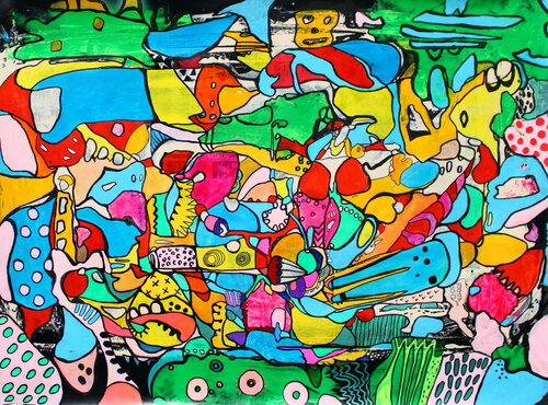 526. Wonderful colorful power of love by Veera Zukova, Painting for Sale on Select