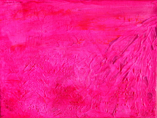 406. Pink Mountains: An Exploration of Texture and Vivid Color by Veera Zukova, Painting for Sale on Select