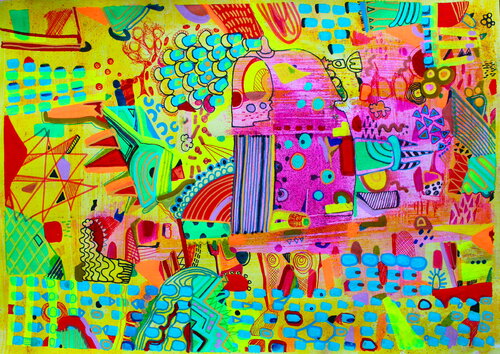 483. Visual pleasure. Magic town. by Veera Zukova, Painting for Sale on Select
