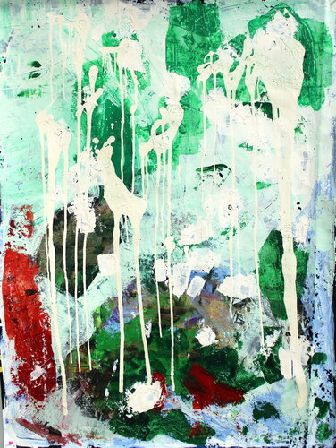 660. Enigmatic Drizzle Nature's Abstract Symphony by Veera Zukova, Painting for Sale on Select