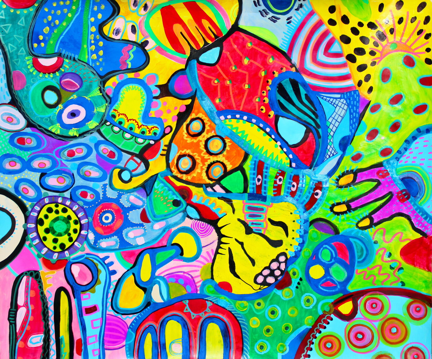 527. Fun Joy Colors Inspiration Veera Zukova Original painting for sale