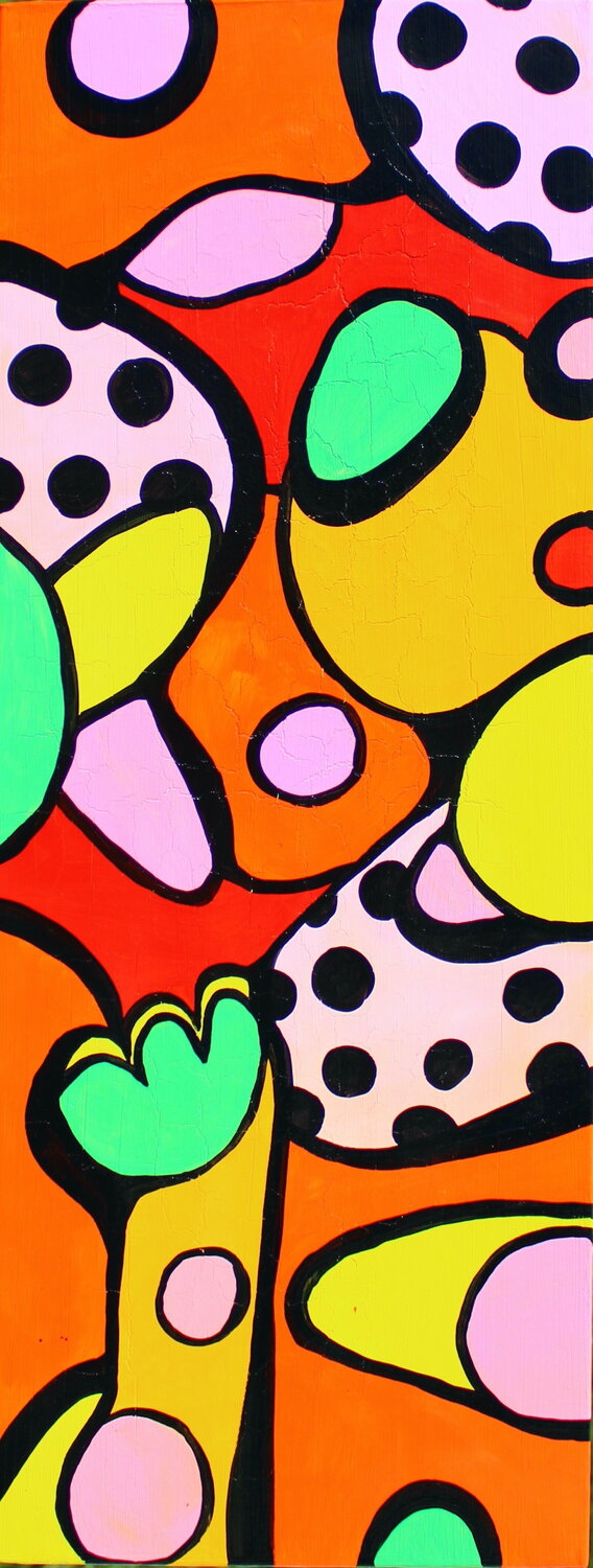 288. July: A Playful Dance of Shapes and Colors Veera Zukova Original painting for sale