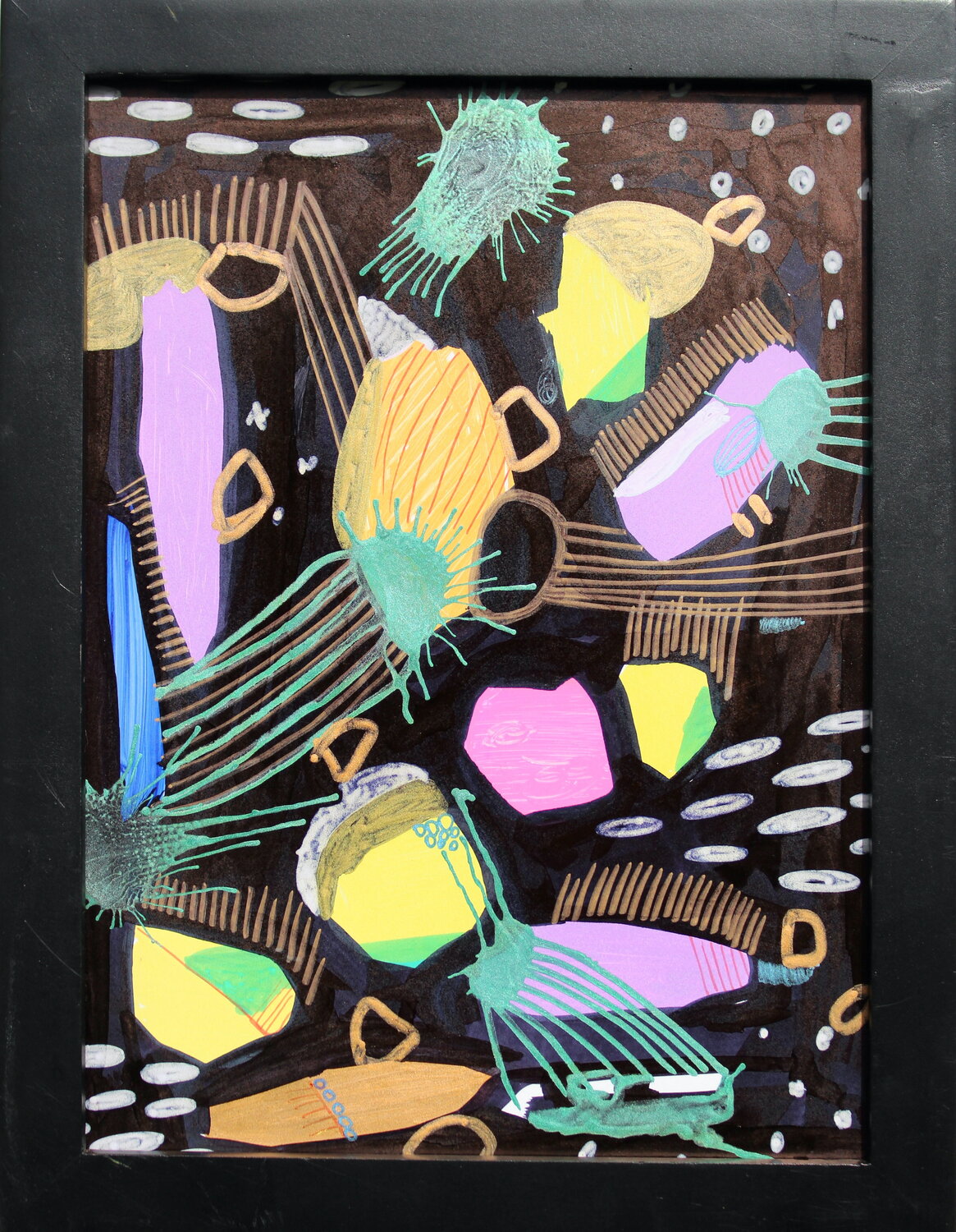 314. Night Sky: Abstract Cosmic Exploration in Vibrant Hues Veera Zukova Original painting for sale
