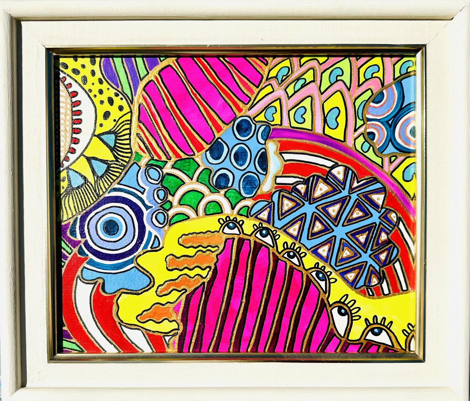 636. Bold Colorful Psychedelic Abstraction Veera Zukova Original painting for sale