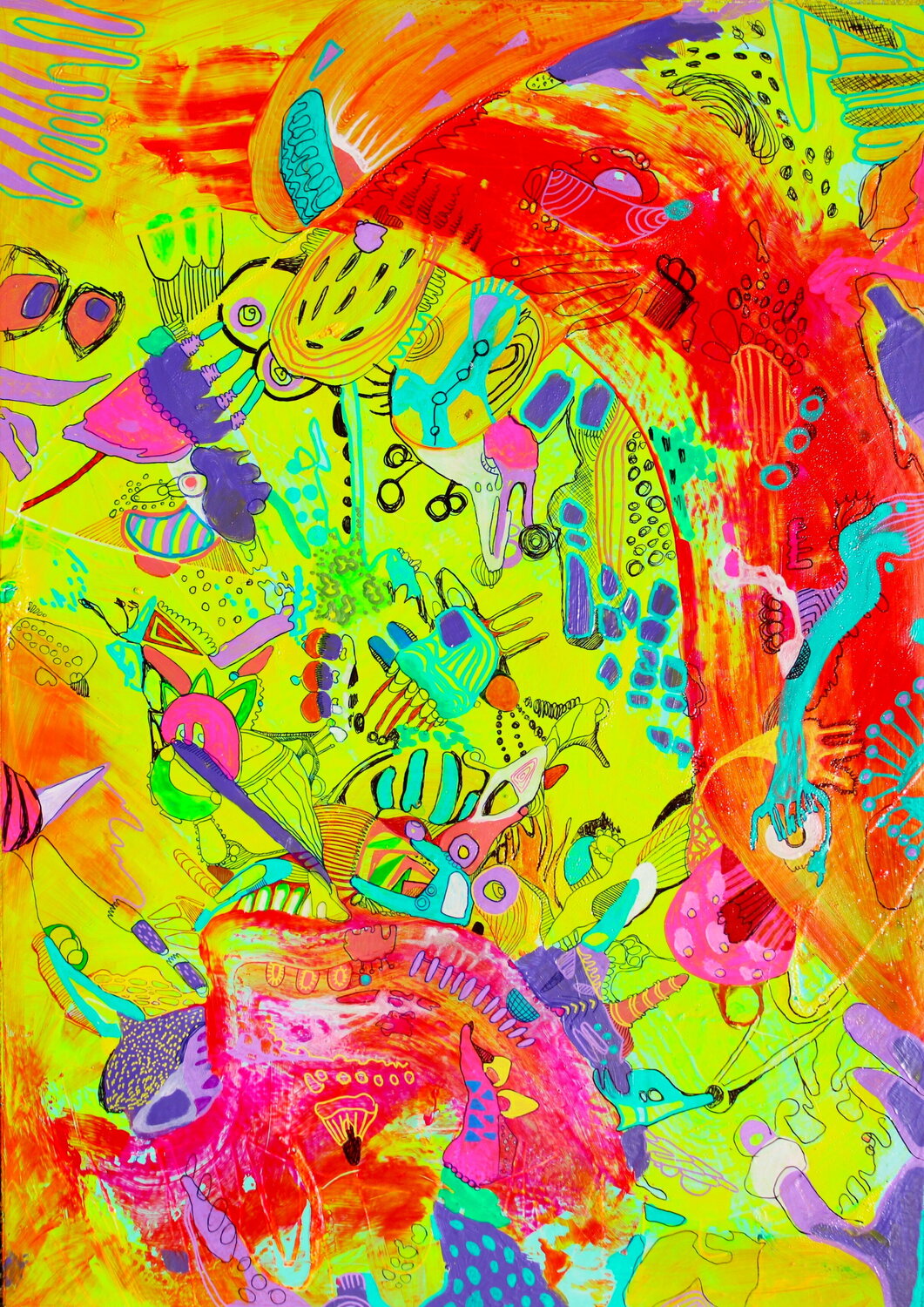 559. Happy Day: Energetic Abstract Celebration Veera Zukova Original painting for sale