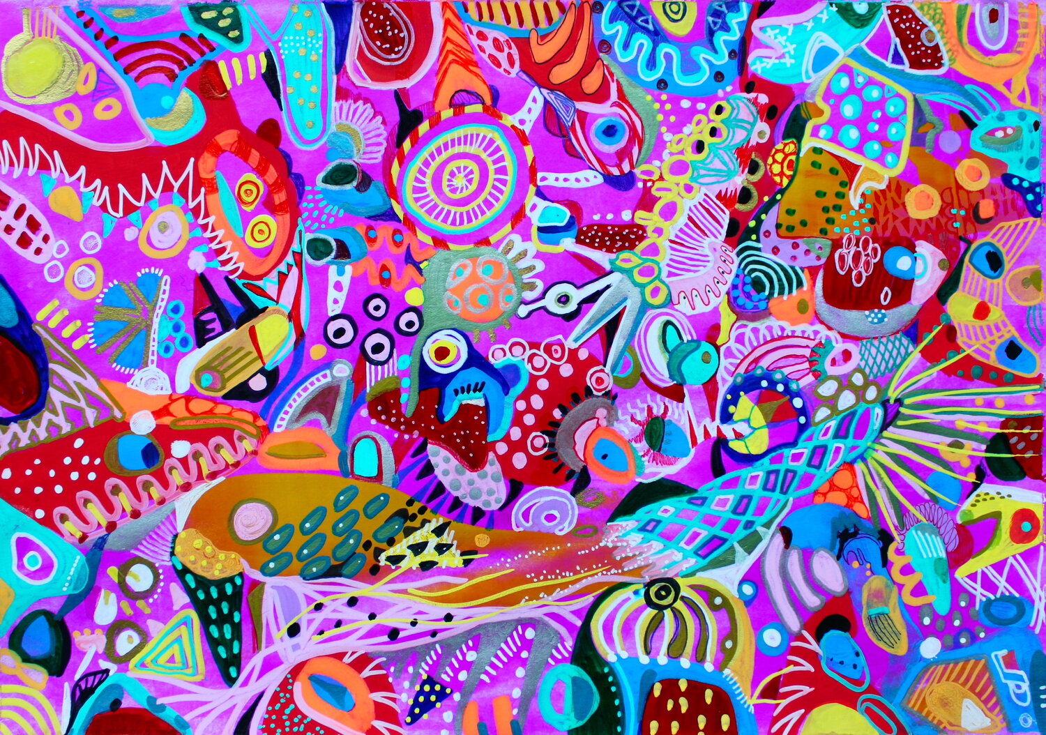 484. Artistic colorful ecstasy Veera Zukova Original painting for sale