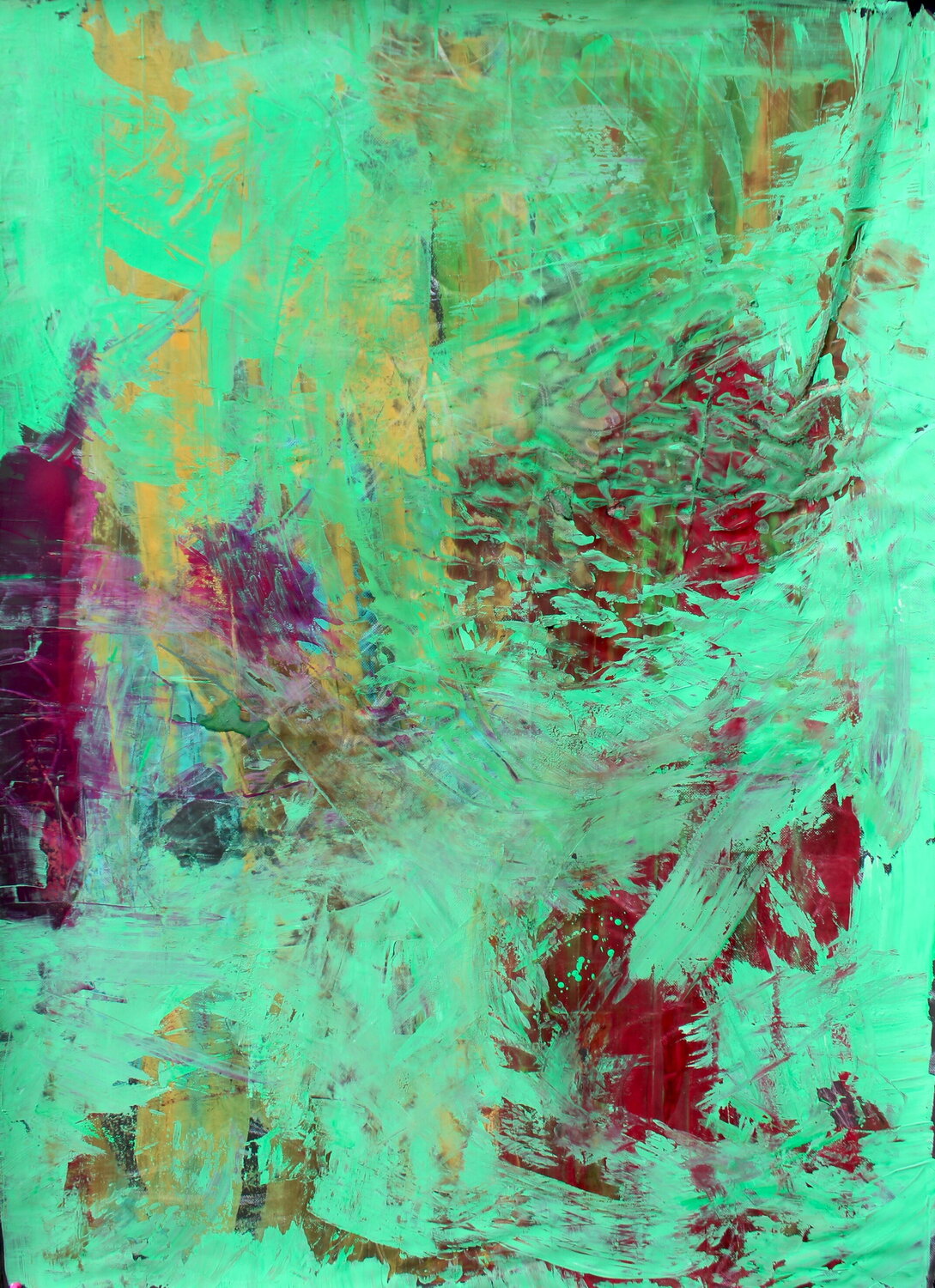 661 Serene Cascade Abstract Tranquility in Motion Veera Zukova Original painting for sale
