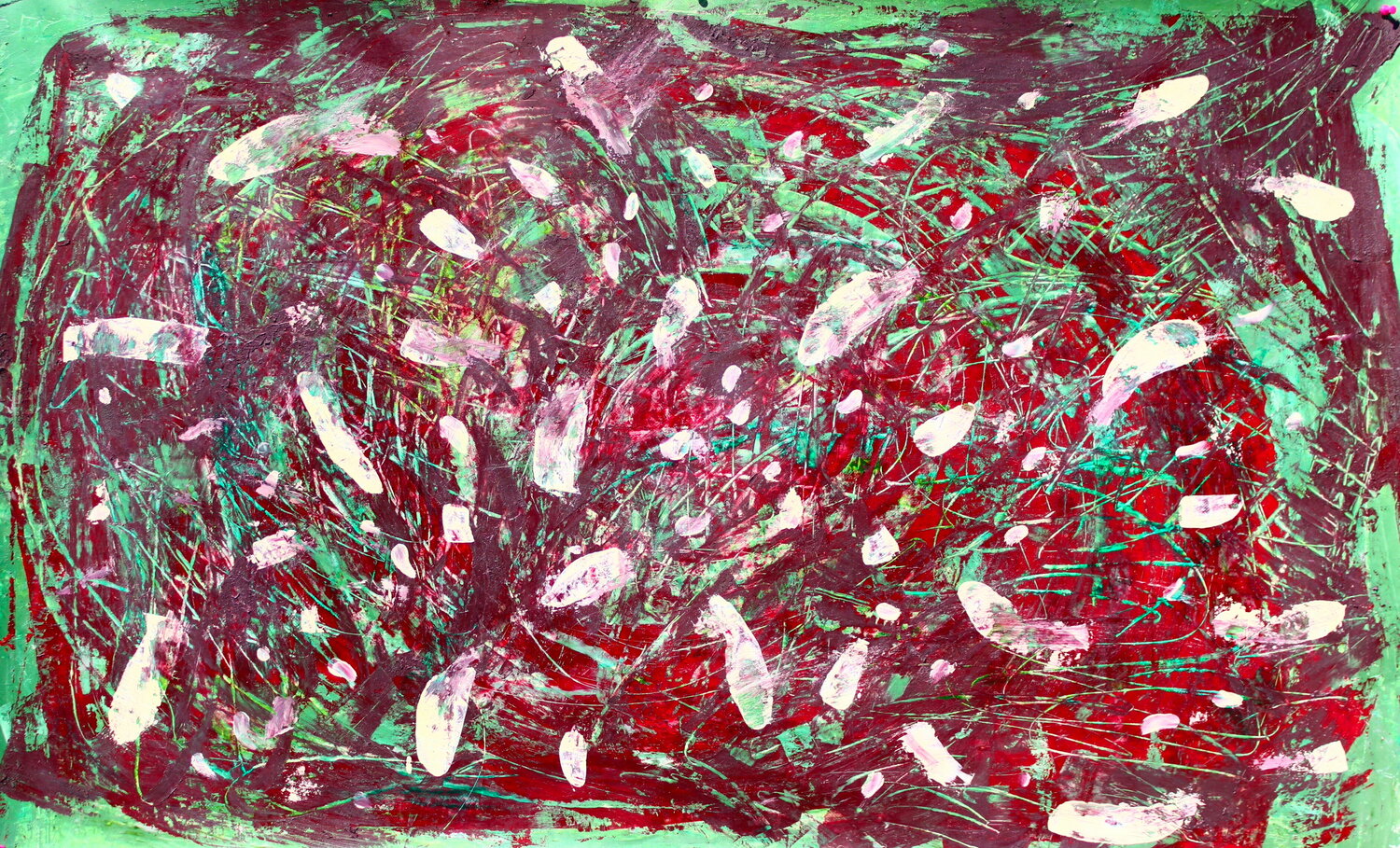666. Chaotic Symphony Original Acrylic and Gouache Abstract Painting on Canvas Veera Zukova Original painting for sale