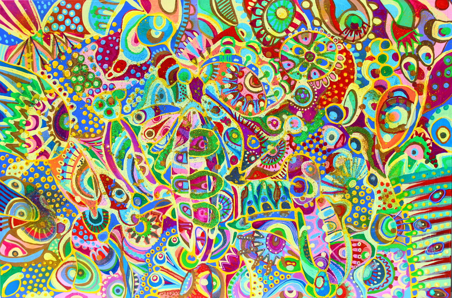 719. Festive Explosion of Joy and Emotions Veera Zukova Original painting for sale