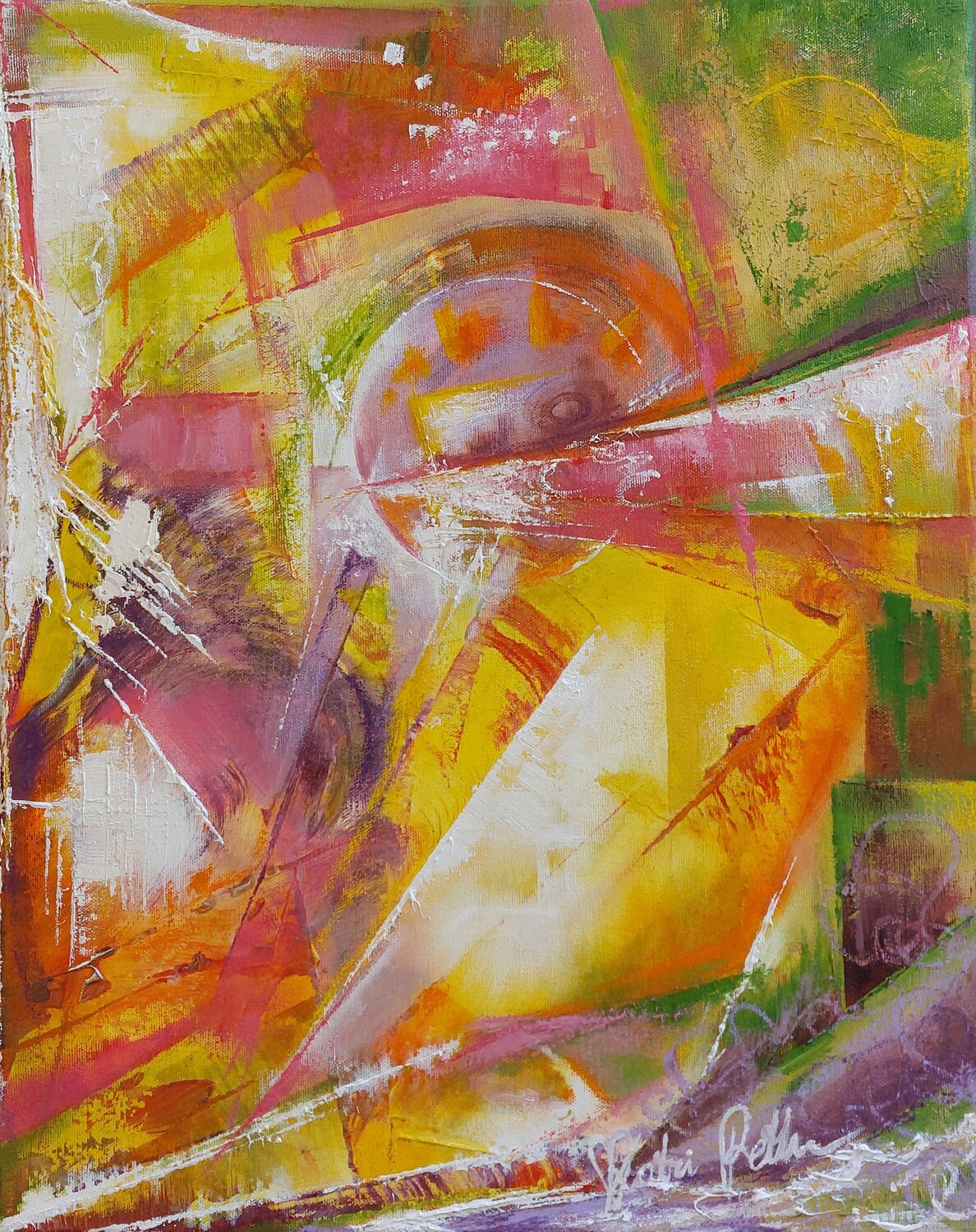 Collecting the pieces Katri Pethman Original painting for sale