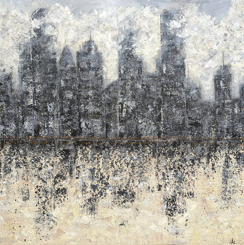 Midnight Metropolis - Head In The Clouds by Lucy Moore, Painting for Sale on Select