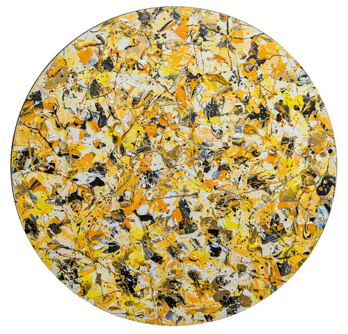 Abstract Synapses -  Dance Of The Bumble Bee #7 by Lucy Moore, Painting for Sale on Select
