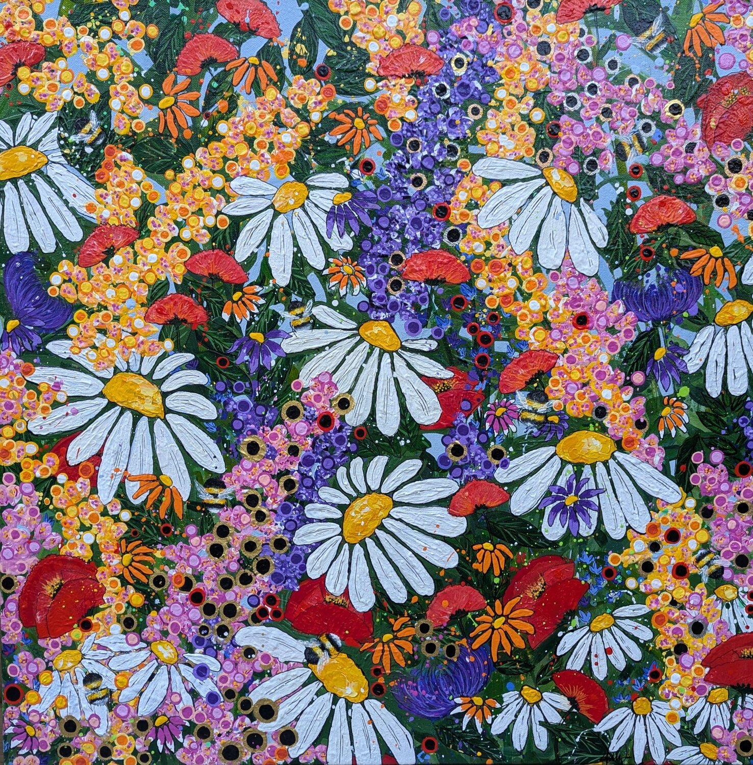 A Bee utiful Place To Be Lost In Lucy Moore Originalgemälde zu verkaufen