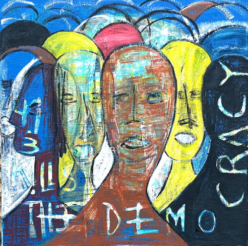 49.3 Kills The Democracy von DomKcollage Kerkhove, Malerei kaufen auf Select