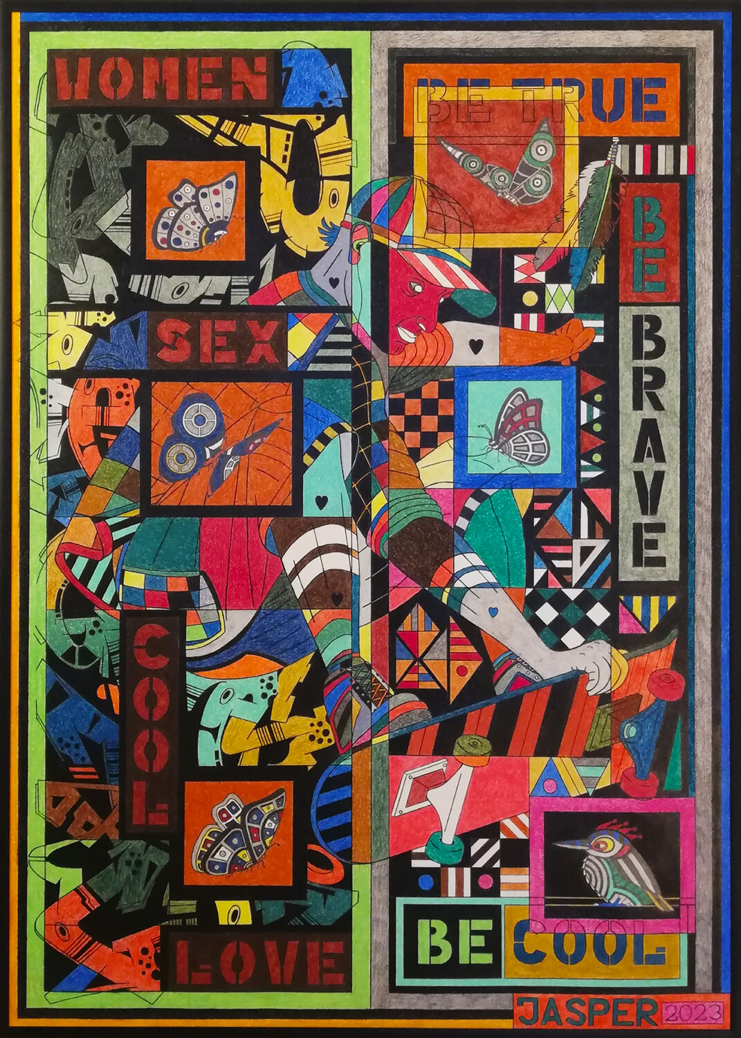 The Skateboarder. Jasper Borup Original painting for sale