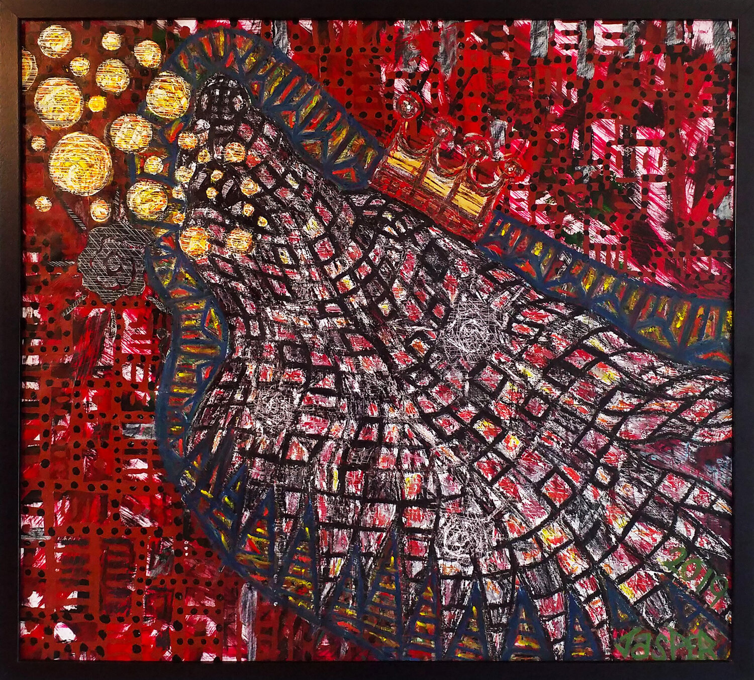 Fascinating Wolfes. Jasper Borup Original painting for sale