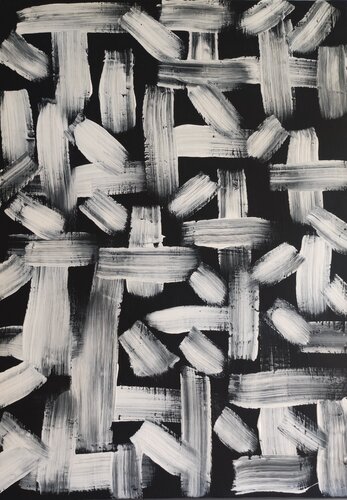 Snow lanes by Idalija Gerviene, Painting for Sale on Select