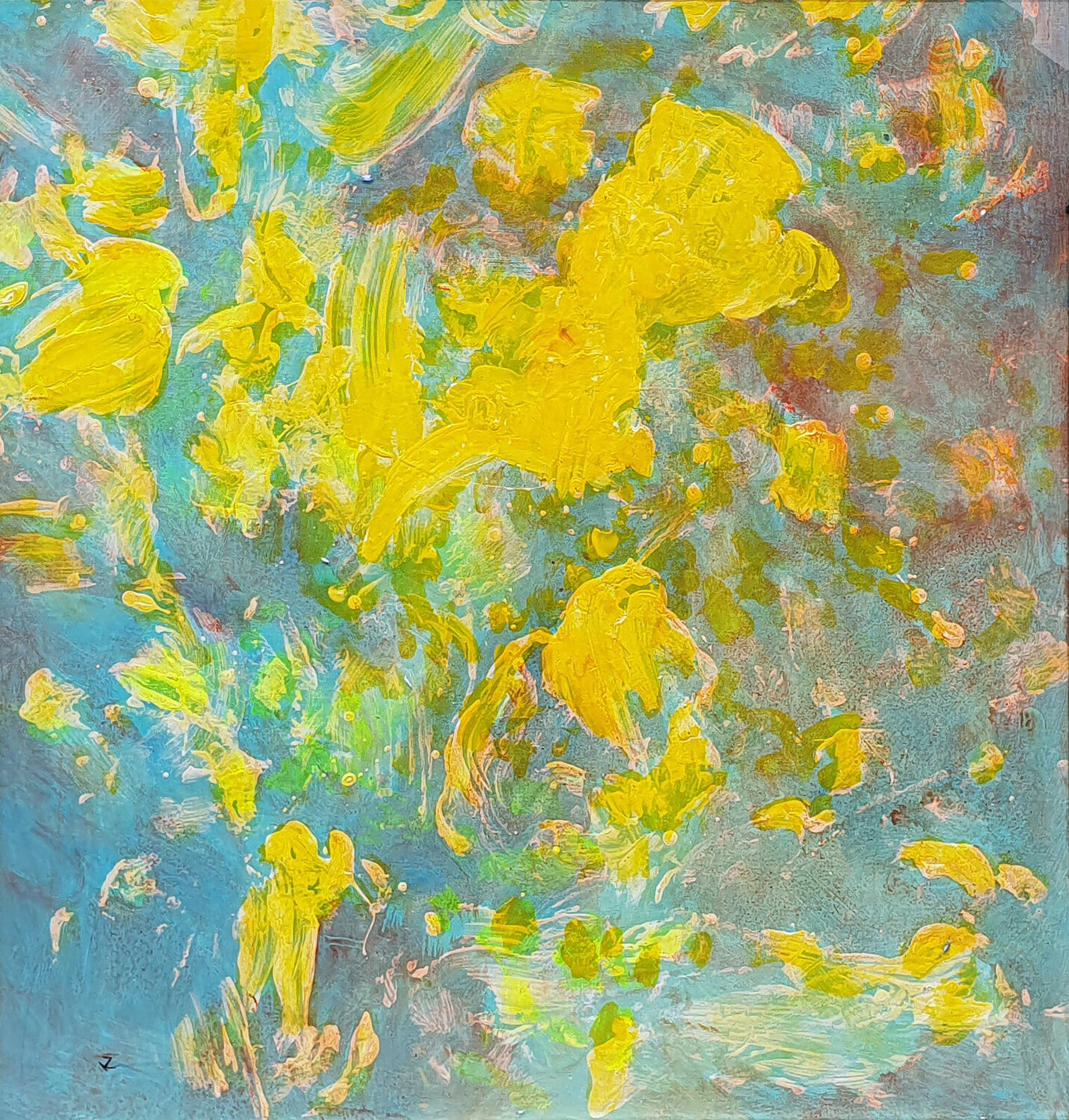 Here comes the sun Konrad Zając Original painting for sale