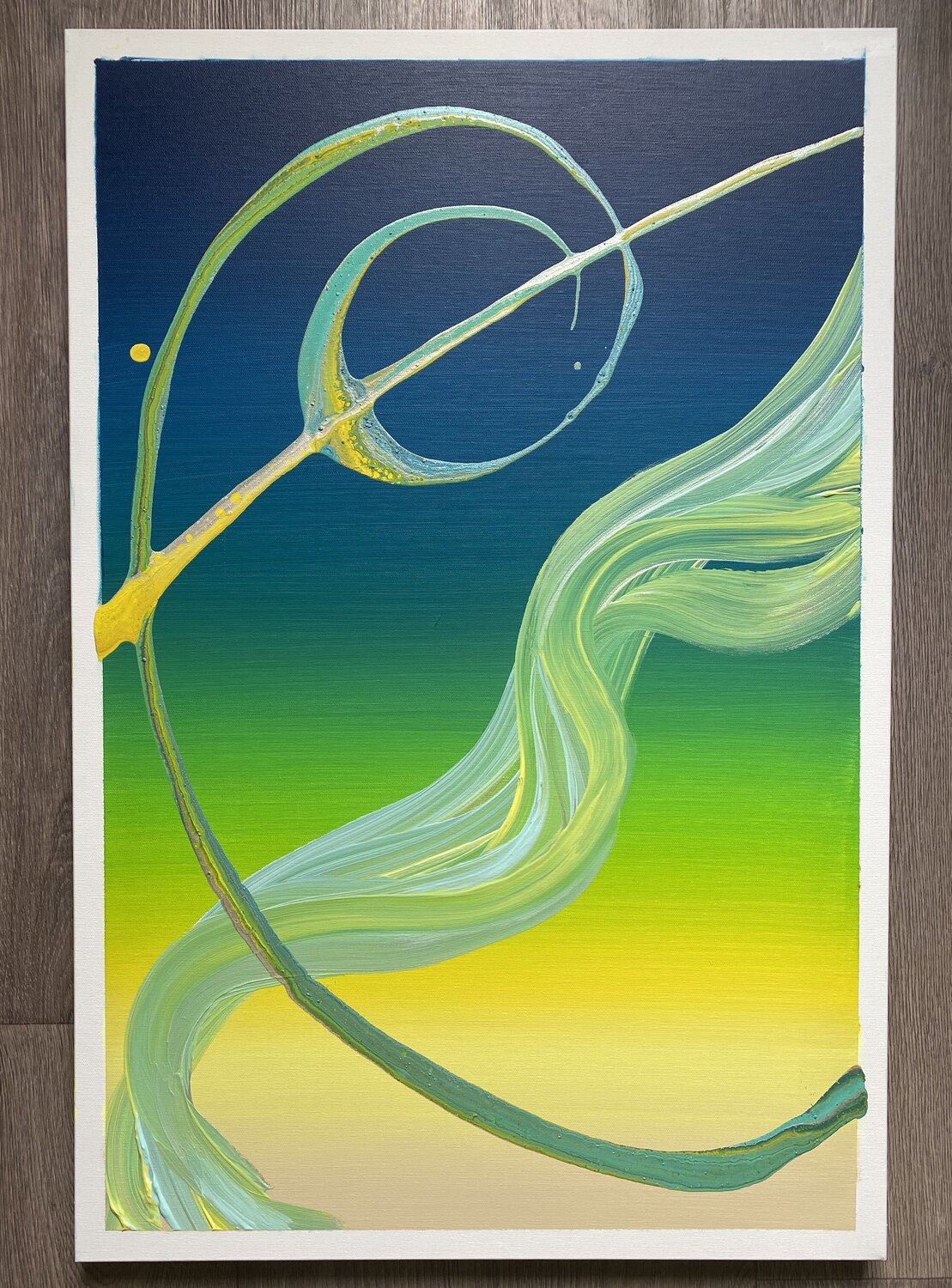 Blue Lemon Laura Stauder Original painting for sale