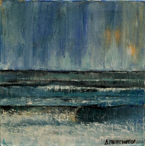 SMALL SEASCAPE 18 by Dimitra Papageorgiou, Painting for Sale on Select