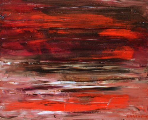 RED SKY by Dimitra Papageorgiou, Painting for Sale on Select