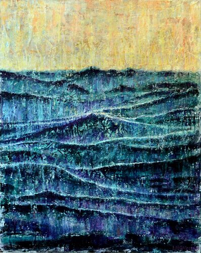 DANCING WITH THE WAVES by Dimitra Papageorgiou, Painting for Sale on Select