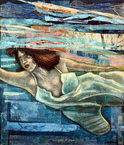 AGAINST THE TIDE by Dimitra Papageorgiou, Painting for Sale on Select