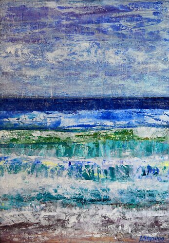 STORMY SEAS 1 by Dimitra Papageorgiou, Painting for Sale on Select
