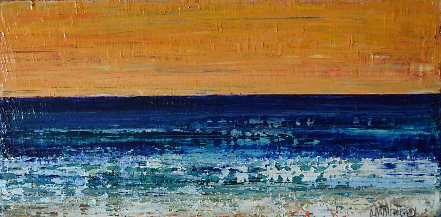SMALL SEASCAPE 21 Dimitra Papageorgiou Original painting for sale